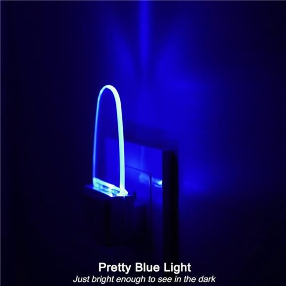 4 Pack Night Light Lamp with Dusk to Dawn Sensor, Plug in, Blue Led Night Light - Picture 4 of 7